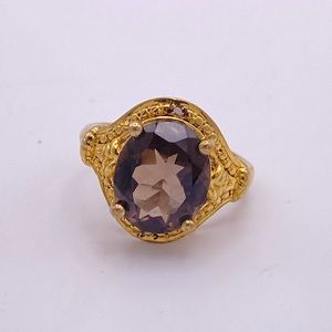 Smokey Quartz Ring, GBD, Size 6.75